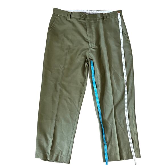 Michael Irvin 100% Rayon Pant sz 38x30 Olive Pleated Slacks Dallas Cowboys - Picture 3 of 5
